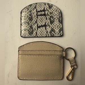 Snakeskin and Beige Card Holder Set